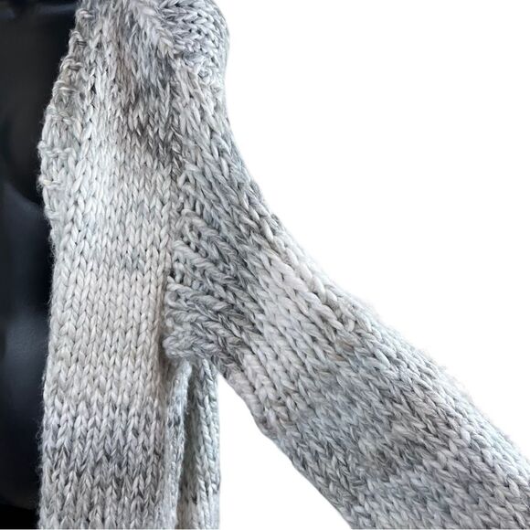 Extra Chunky Hand Knit Open Front Long Cardigan Sweater - Picture 4 of 10